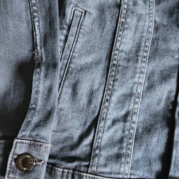 Jack and Jones Denim Jacket Men's Med. Trucker Jean Dark Blue Jeans Intelligence - Picture 4 of 10